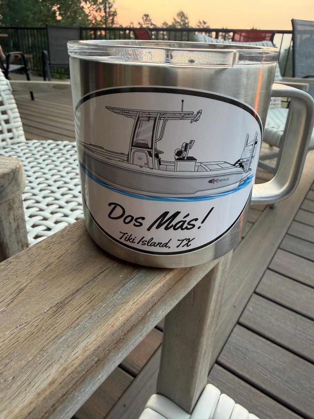 Customer photo review of Custom Oval Boat Stickers