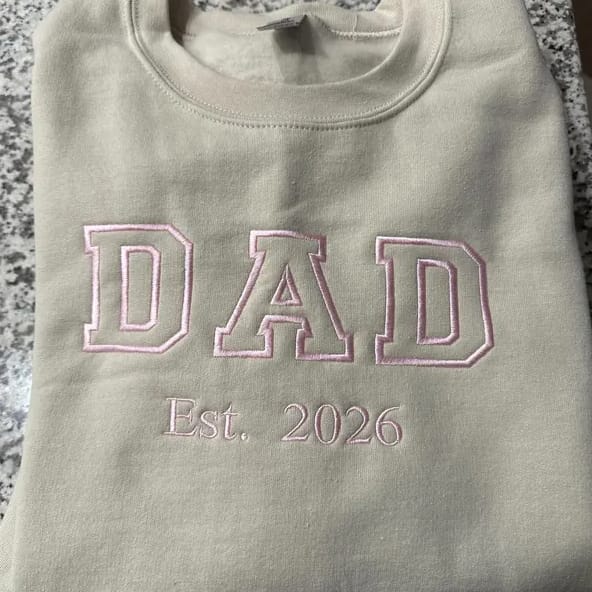 Customer photo review of Custom Embroidered Comfort Colors Grandma and Grandpa Sweatshirt, Gift for Grandma/Grandpa