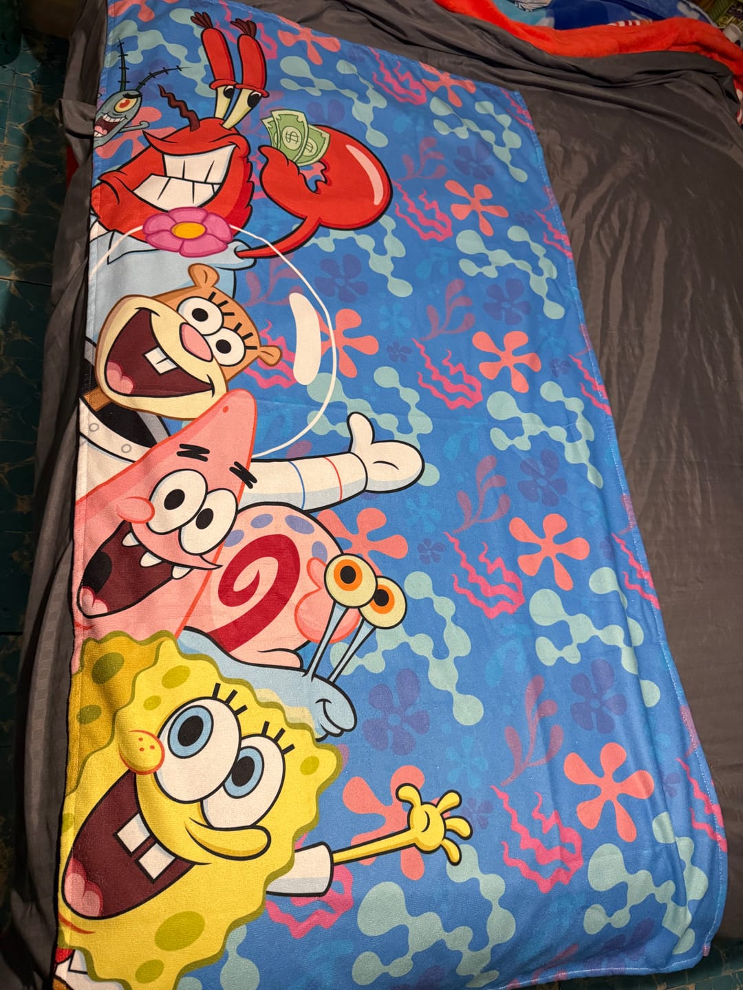 Customer photo review of Toalla Bob Esponja Friends