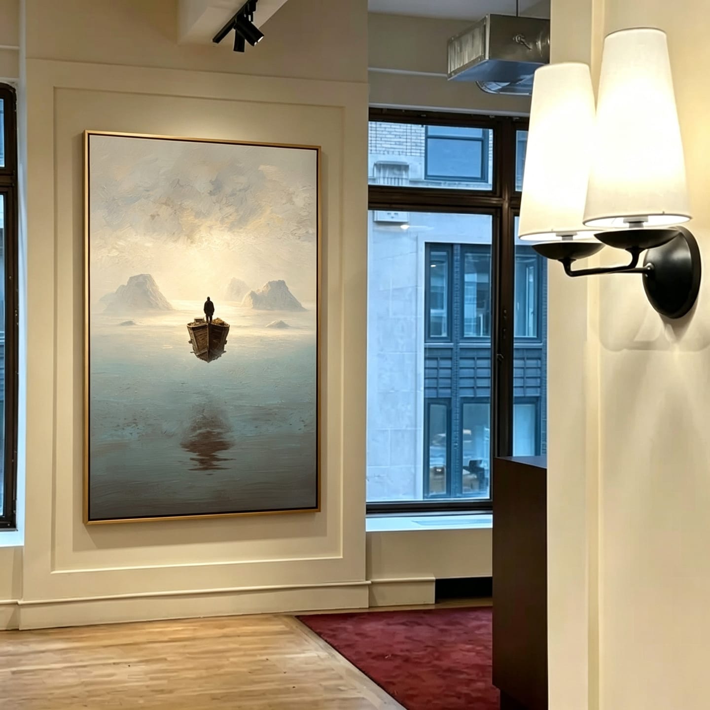 Customer photo review of Silent Voyage-Misty Boat Painting