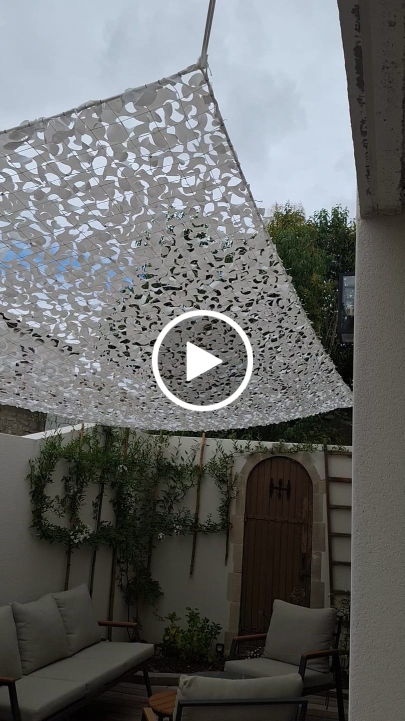 Customer video review of Filet de camouflage renforcé blanc