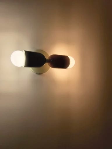 Customer photo review of Cylinder LED Wall Sconce, Two-Light Iron Fixture, Minimalist Design