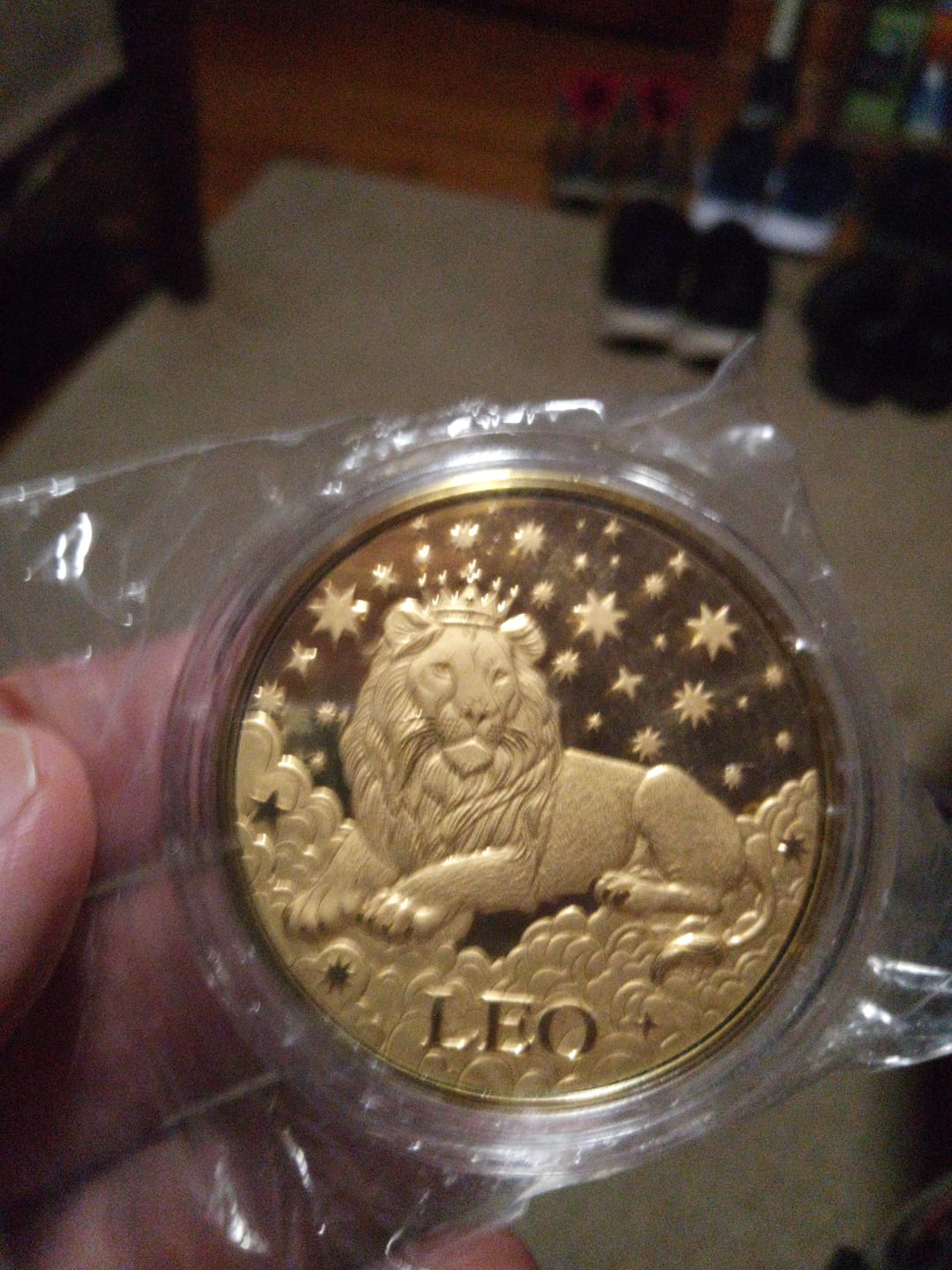 Customer photo review of 24K Yellow Gold (99.99% Gold Purity) Zodiac Sign Coin