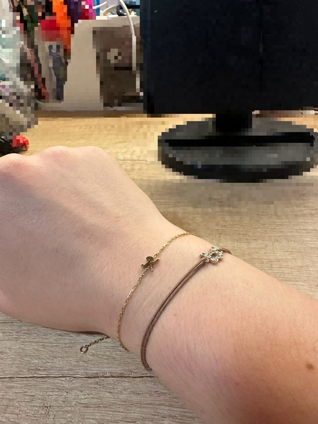 Customer photo review of Initial Chain Bracelet
