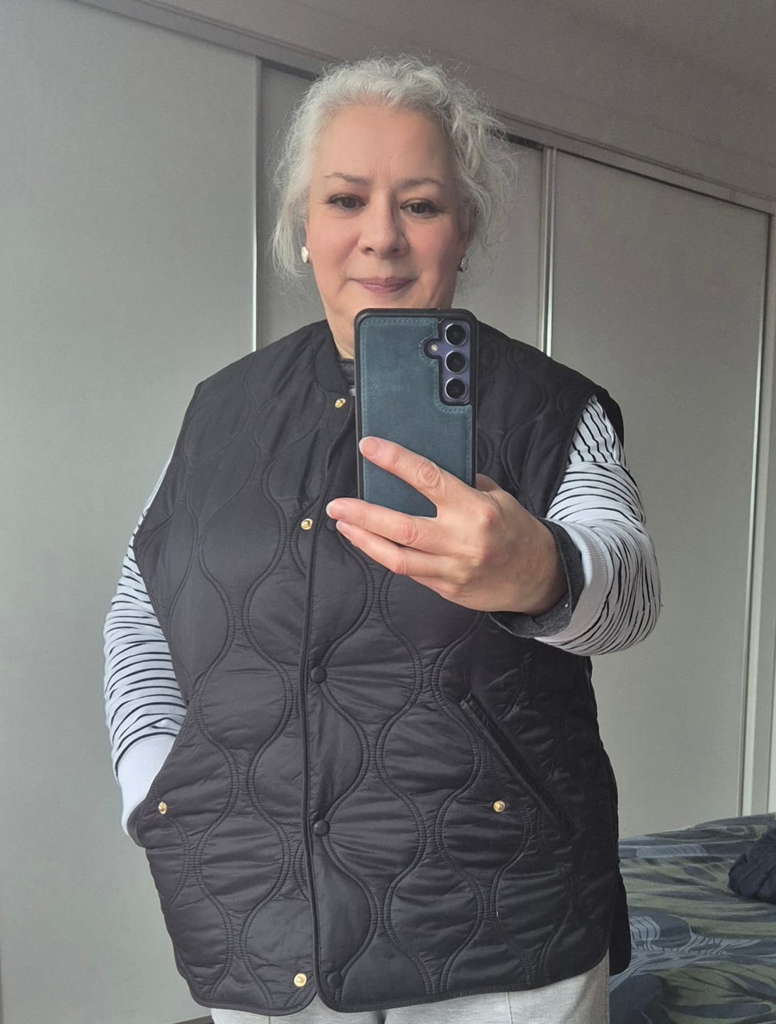 Customer photo review of Neve Quilted Vest - Black