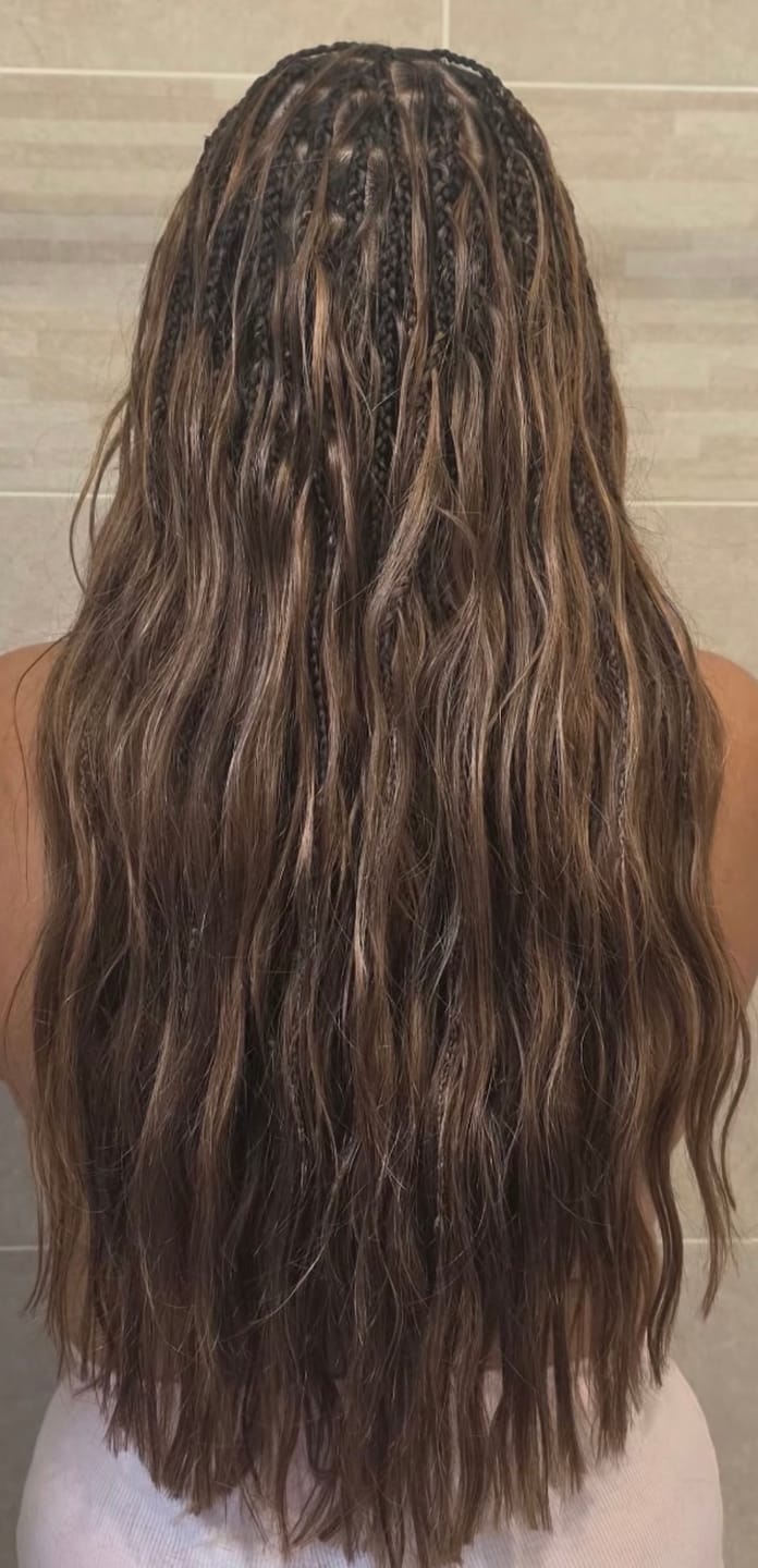 Customer photo review of #4/#30 Mix Color Blend Body Wave Bulk Human Braiding Hair