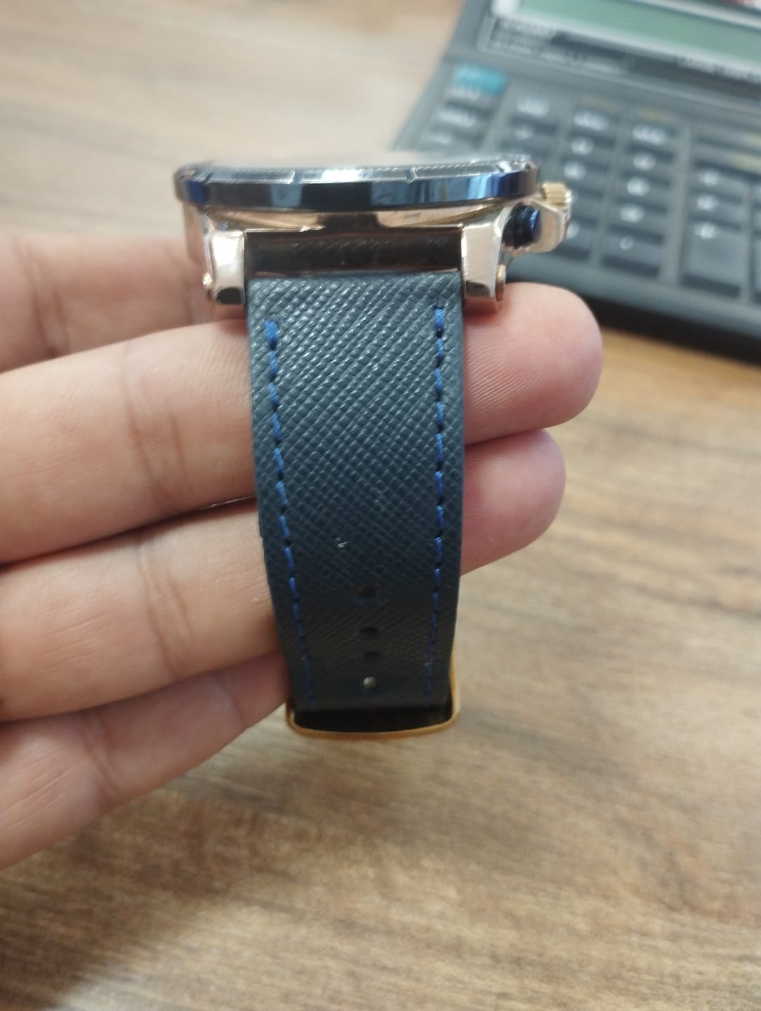 Customer photo review of Klasik Saat Deri Kordon Saat Kayışı Lacivert -Saffiano