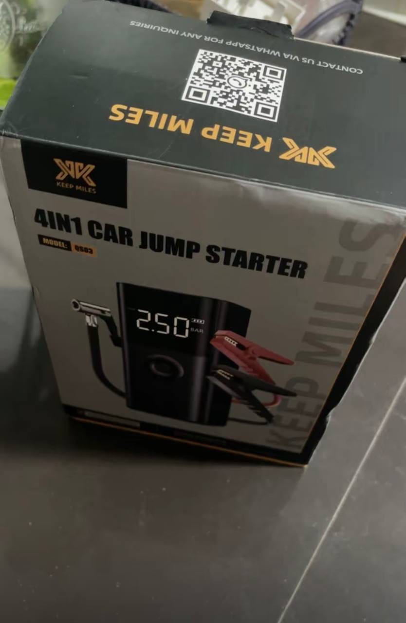 Customer photo review of 4-in-1 Car Emergency Lifesaver (Jump Starter + Tire Inflator + Powerbank + LED Light)