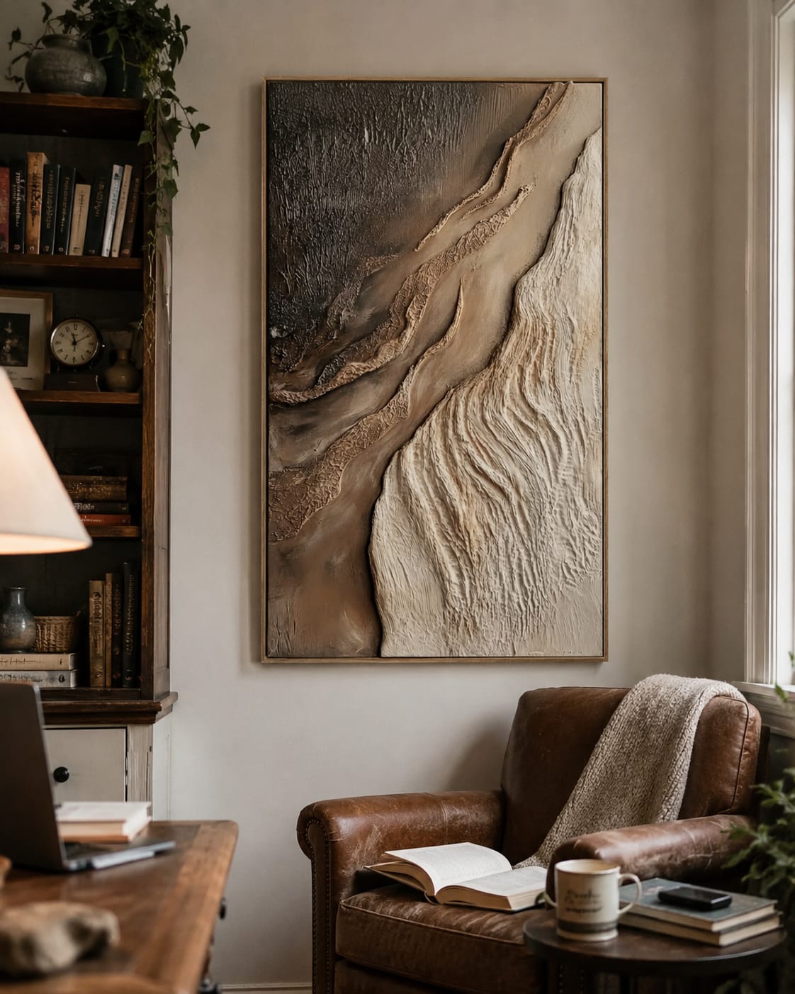 Customer photo review of Canyon Drift-Textured Abstract Painting