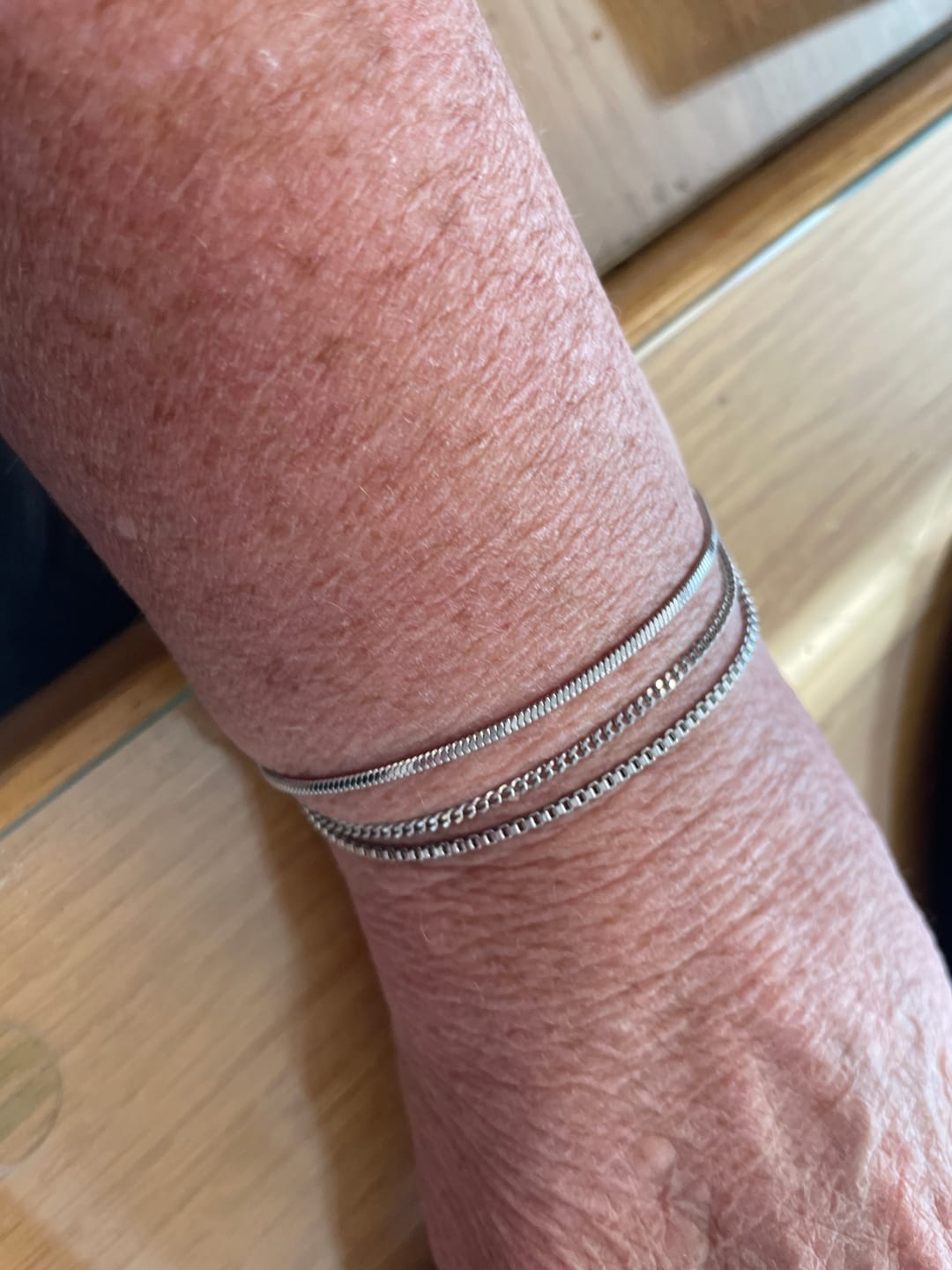 Customer photo review of Minimal Bracelet Stack