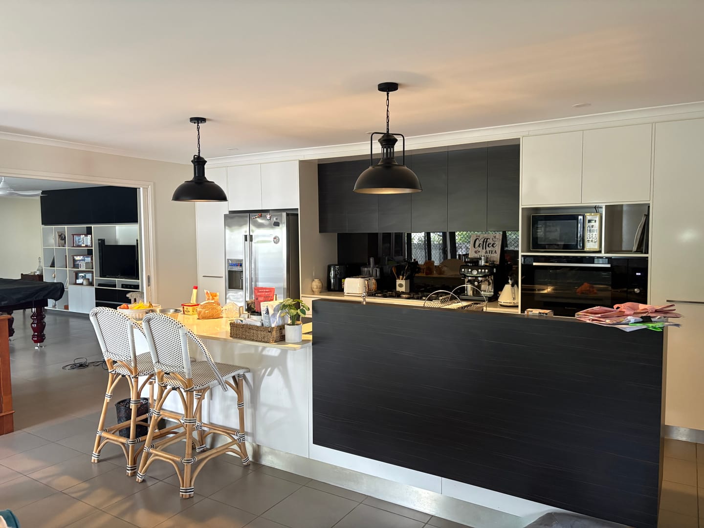 Customer photo review of Modern Industrial 1-Light Metal Single Dome Pendant Light