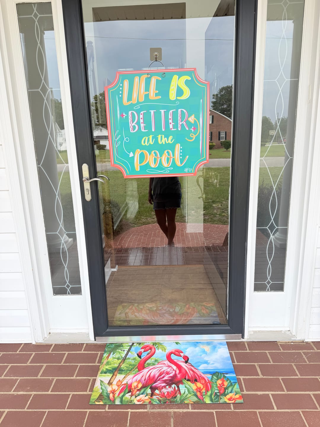 Customer photo review of Life is Better at the Pool Door Hanger
