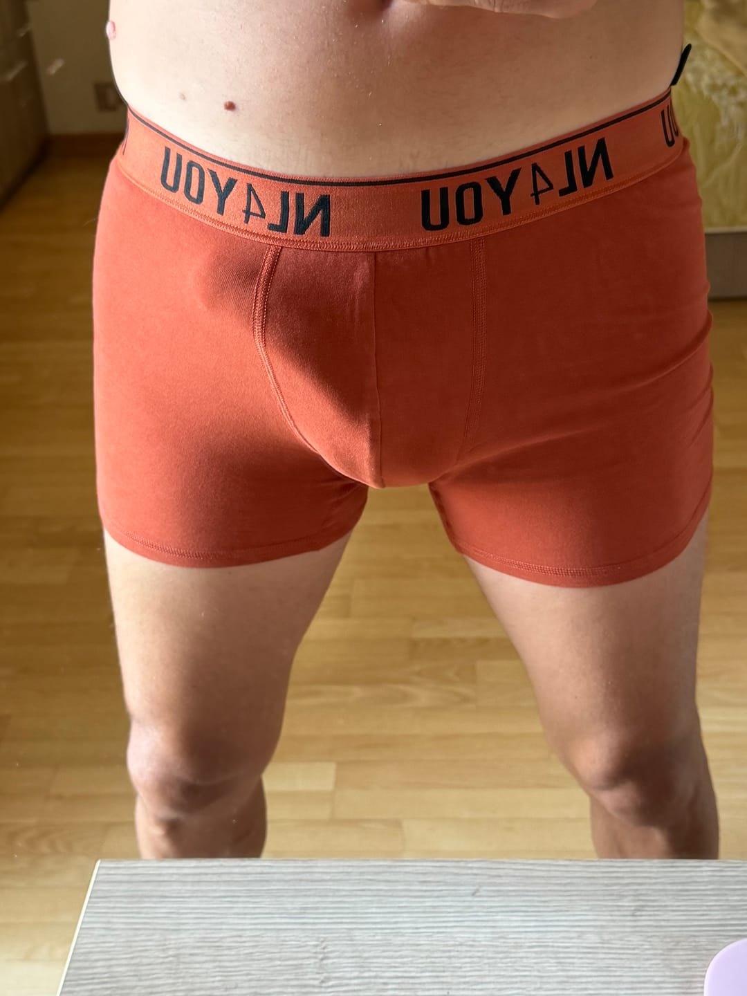 Customer photo review of Dark Brick - Памучни мъжки боксерки
