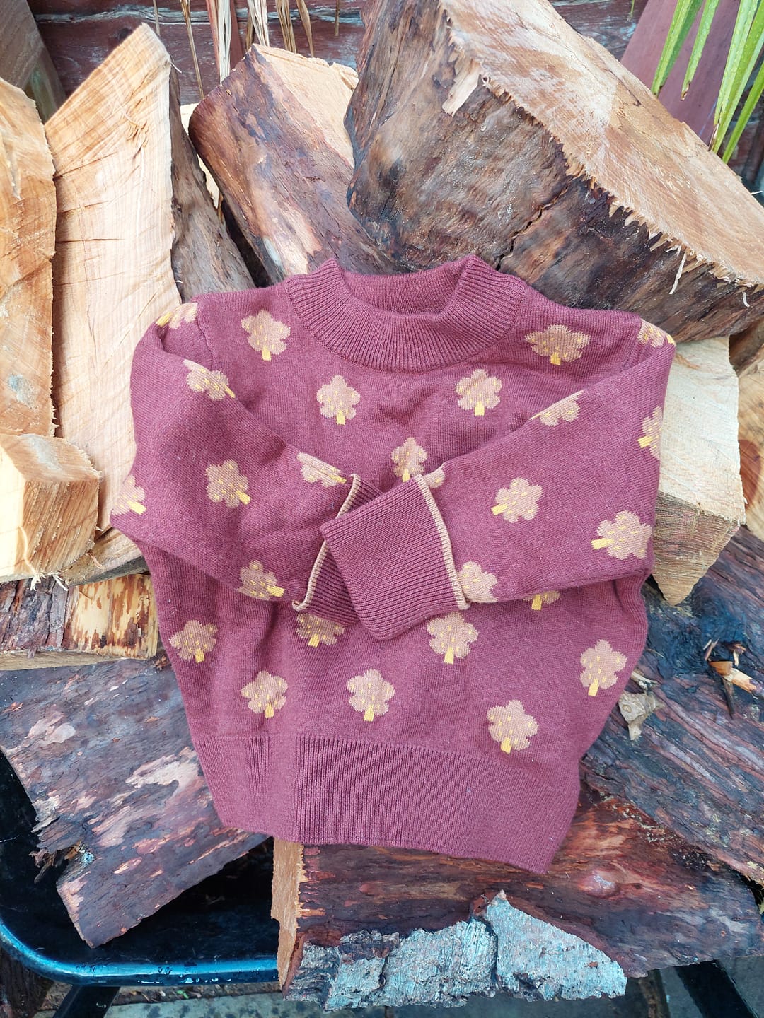 Customer photo review of From One To Another Autumn Leaf Knitted Jumper