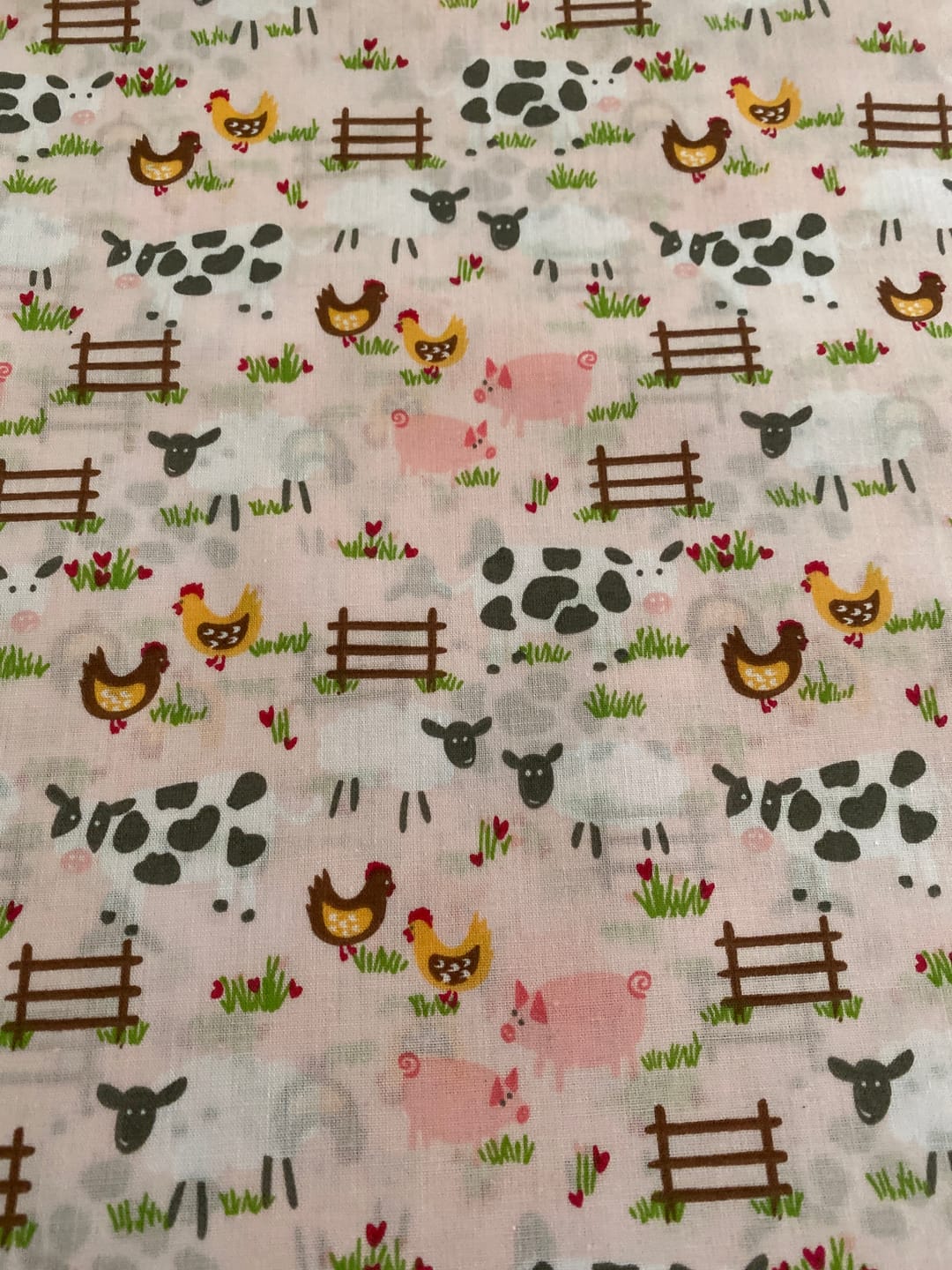 Customer photo review of Farm Animals Polycotton Fabric