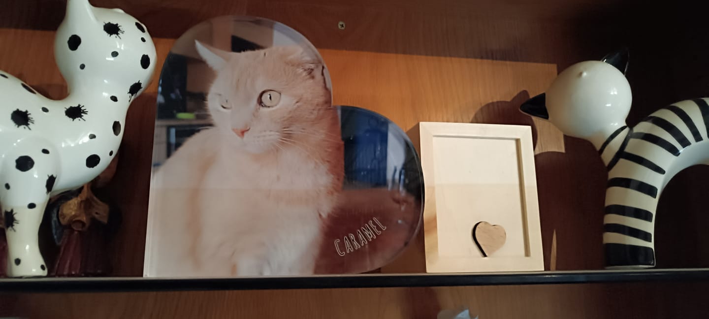 Customer photo review of Avec photo - Cœur en verre personnalisé