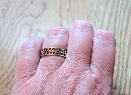 Customer photo review of Lattice Band Ring