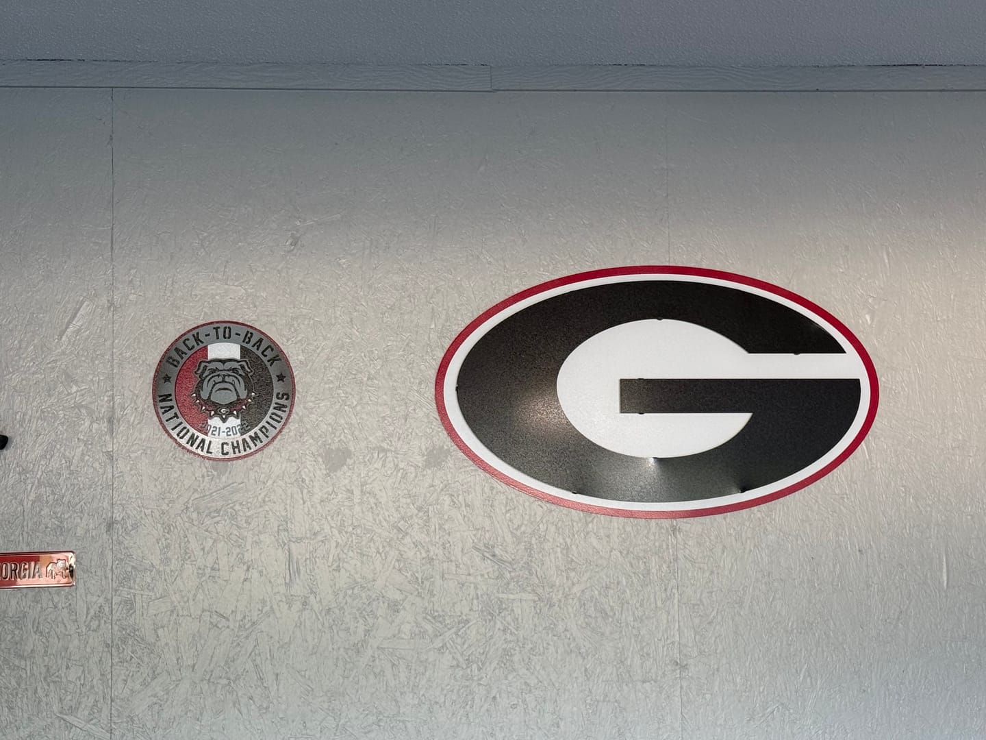 Customer photo review of Georgia Bulldogs "G" 3D Vintage Metal Wall Art