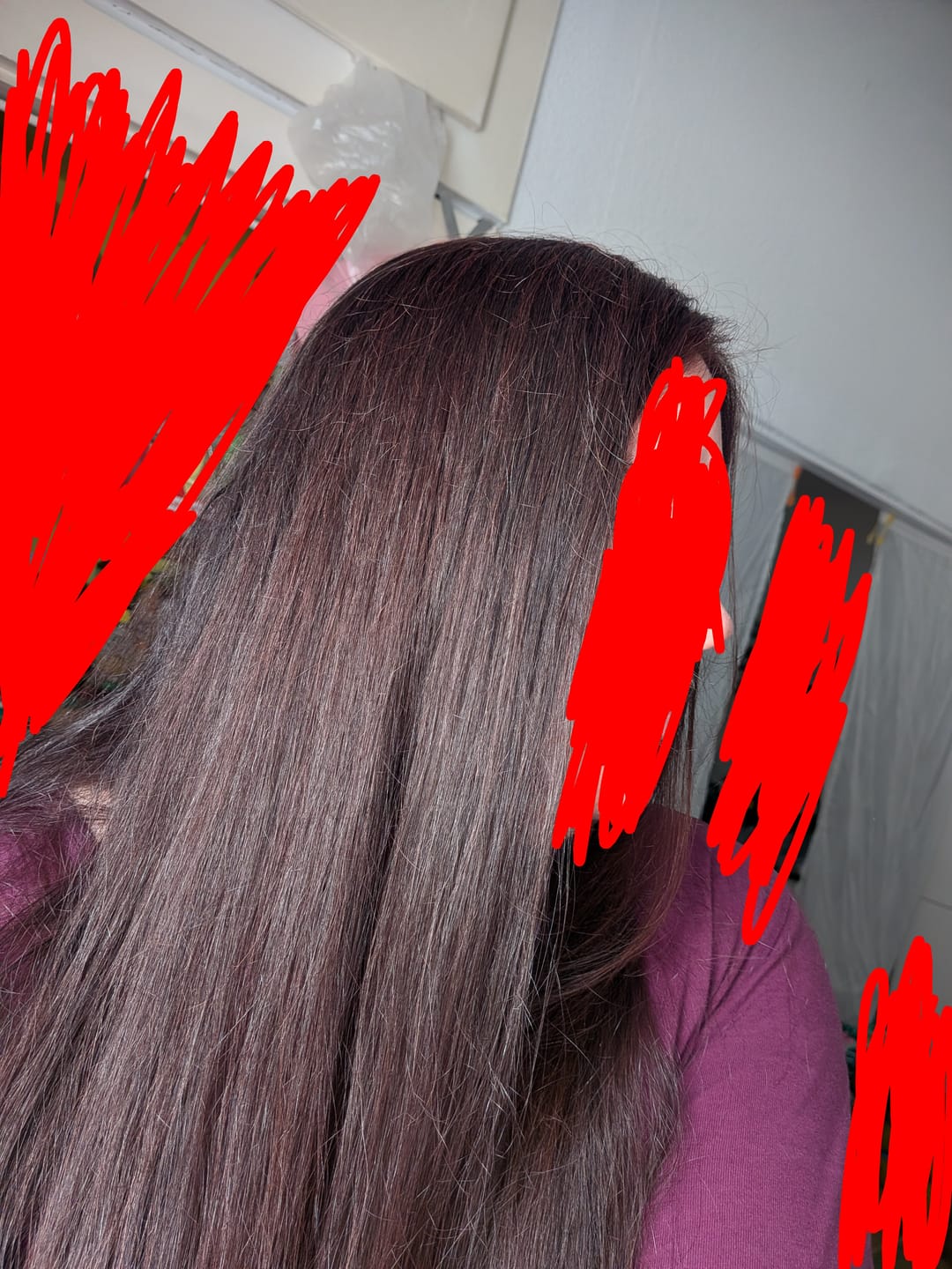 Customer photo review of Mattie Coral Red - Vegan Semi-Permanent Direct Dye Hair Color Cream 210 ml