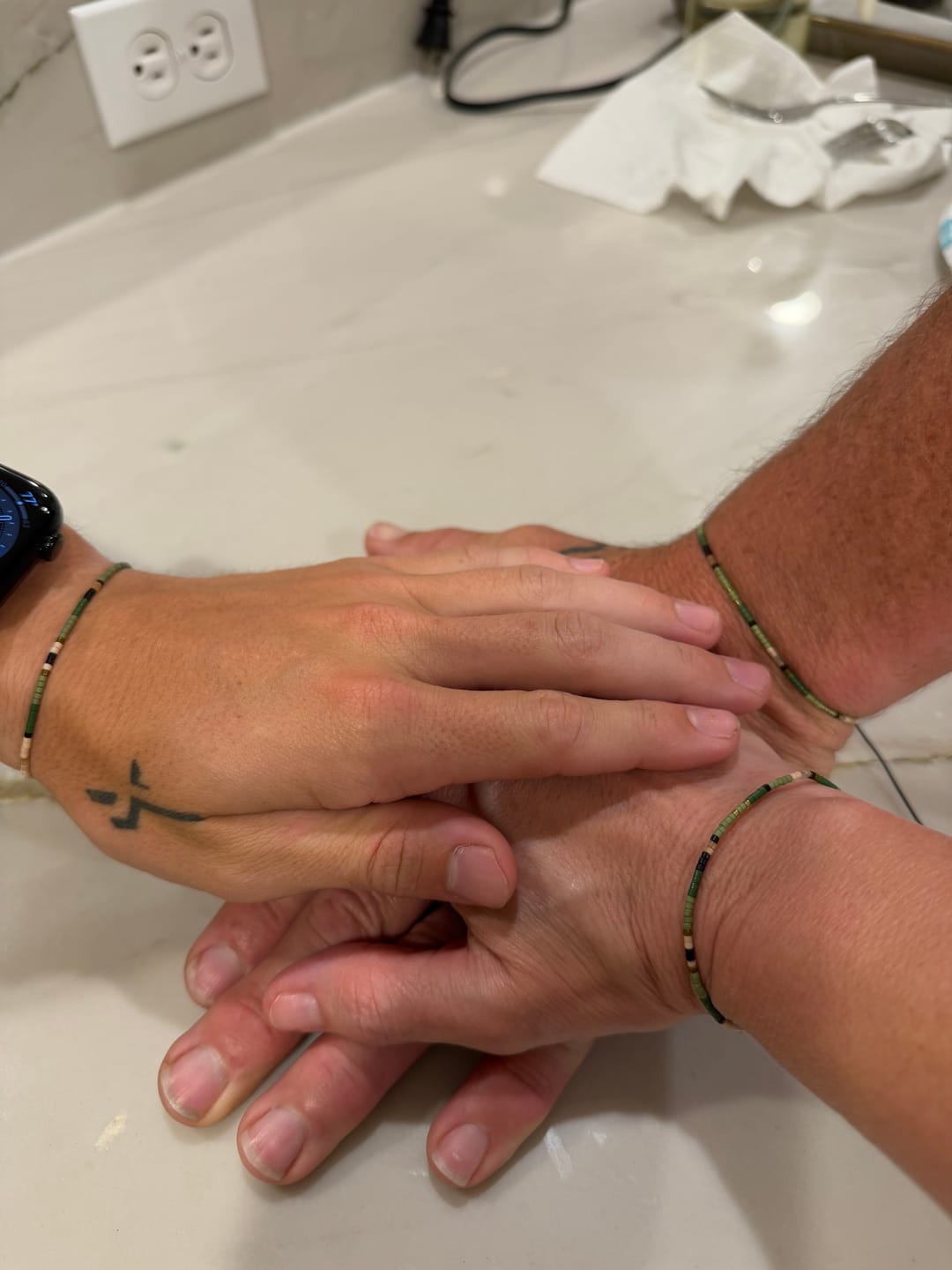 Customer photo review of Military Adjustable Beaded Bracelet