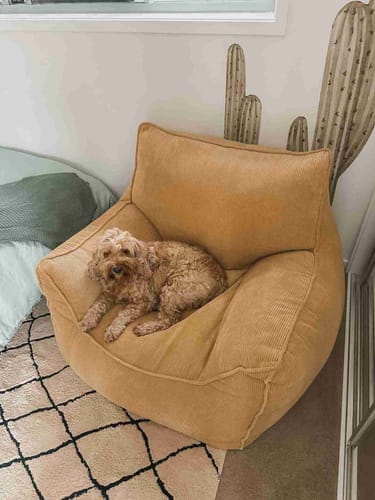 Customer photo review of DODO BEAN BAG - CORDUROY BABY PINK