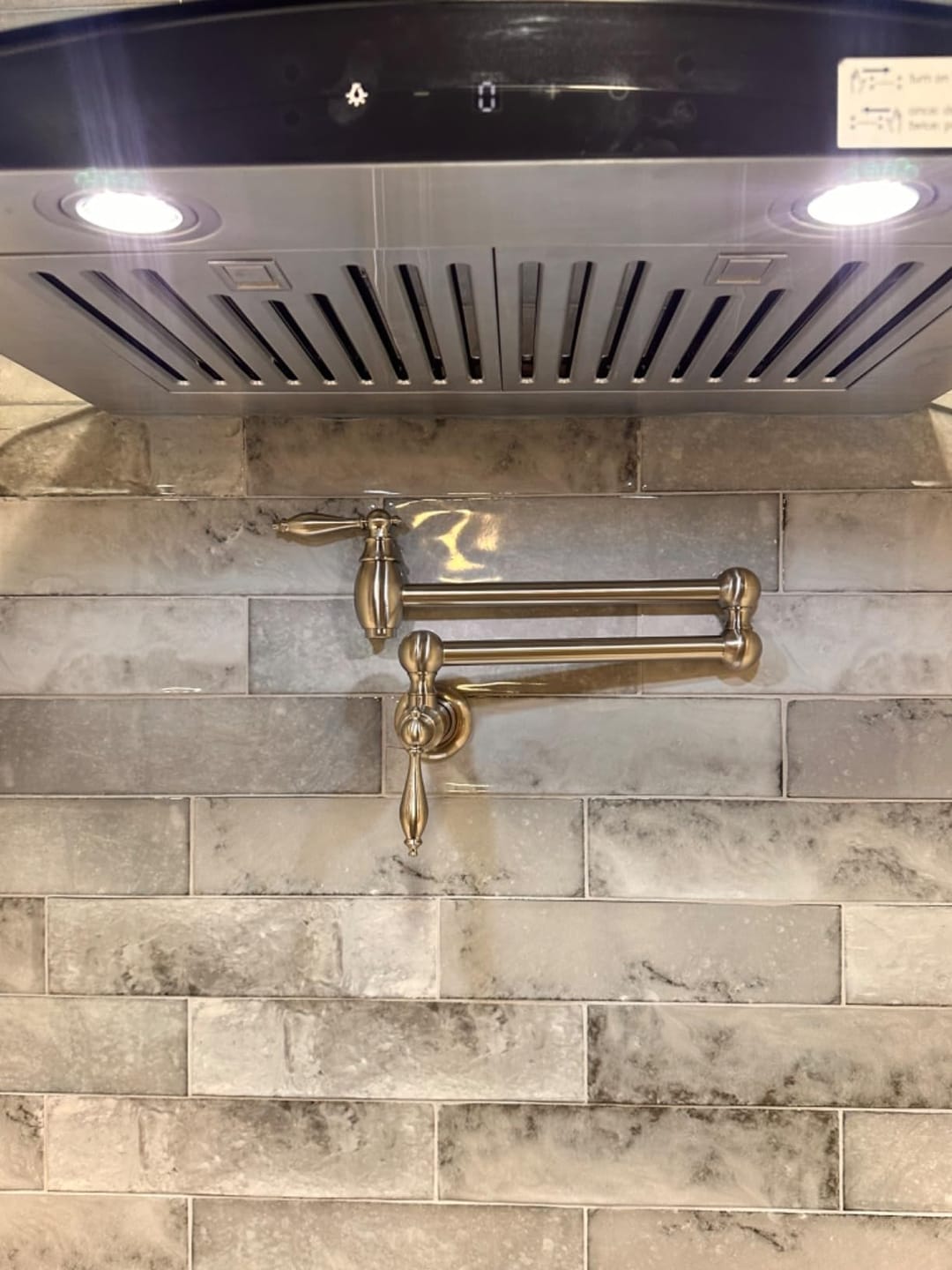 Customer photo review of Saimaa - Wall Mount Swing Arm Folding Pot Filler Kitchen Faucet