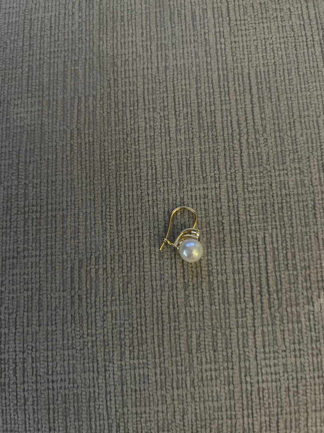 Customer photo review of Cassie 18k White Gold Plated Pearl Drop Earrings with Swarovski Crystals