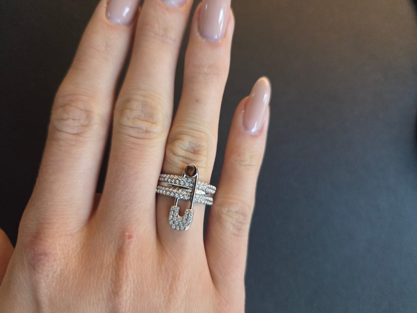 Customer photo review of Pave Flow Safety Ring 14K Vergoldung