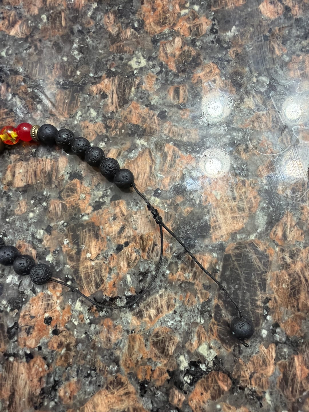 Customer photo review of 7 Chakra Lava Stone Bracelet – Chakra Harmony Energy & Healing Crystal Jewelry