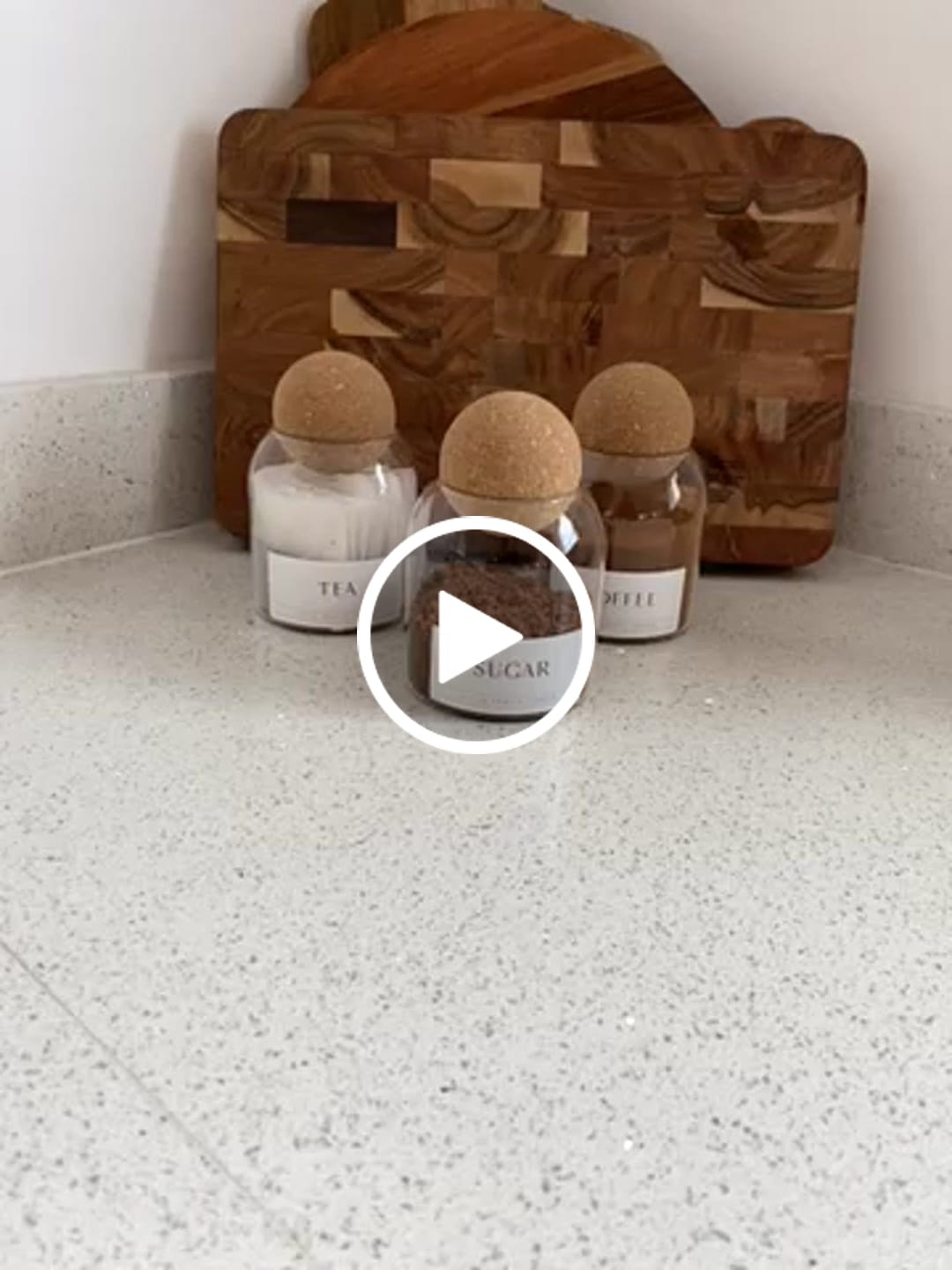 Customer video review of Set of 3 Cork Ball Glass Jars - Tea, Coffee and Sugar 500ml