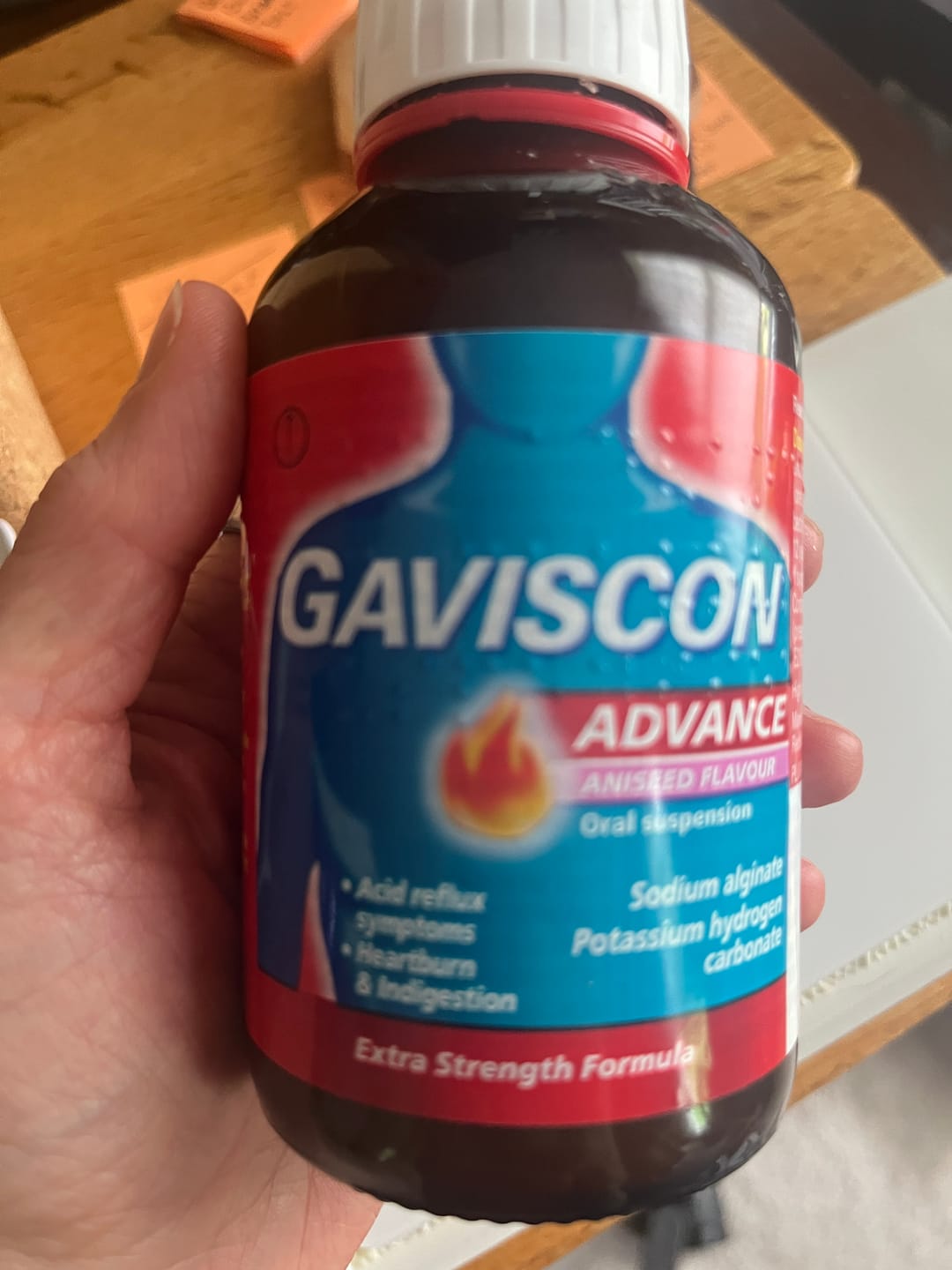 Customer photo review of Gaviscon Advance Aniseed Flavour Oral Suspension,250ml 6 Pack