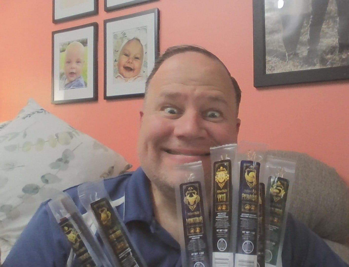 Customer photo review of Mythical Meats® DELUXE Loot Crate - 20 Snack Sticks Included!