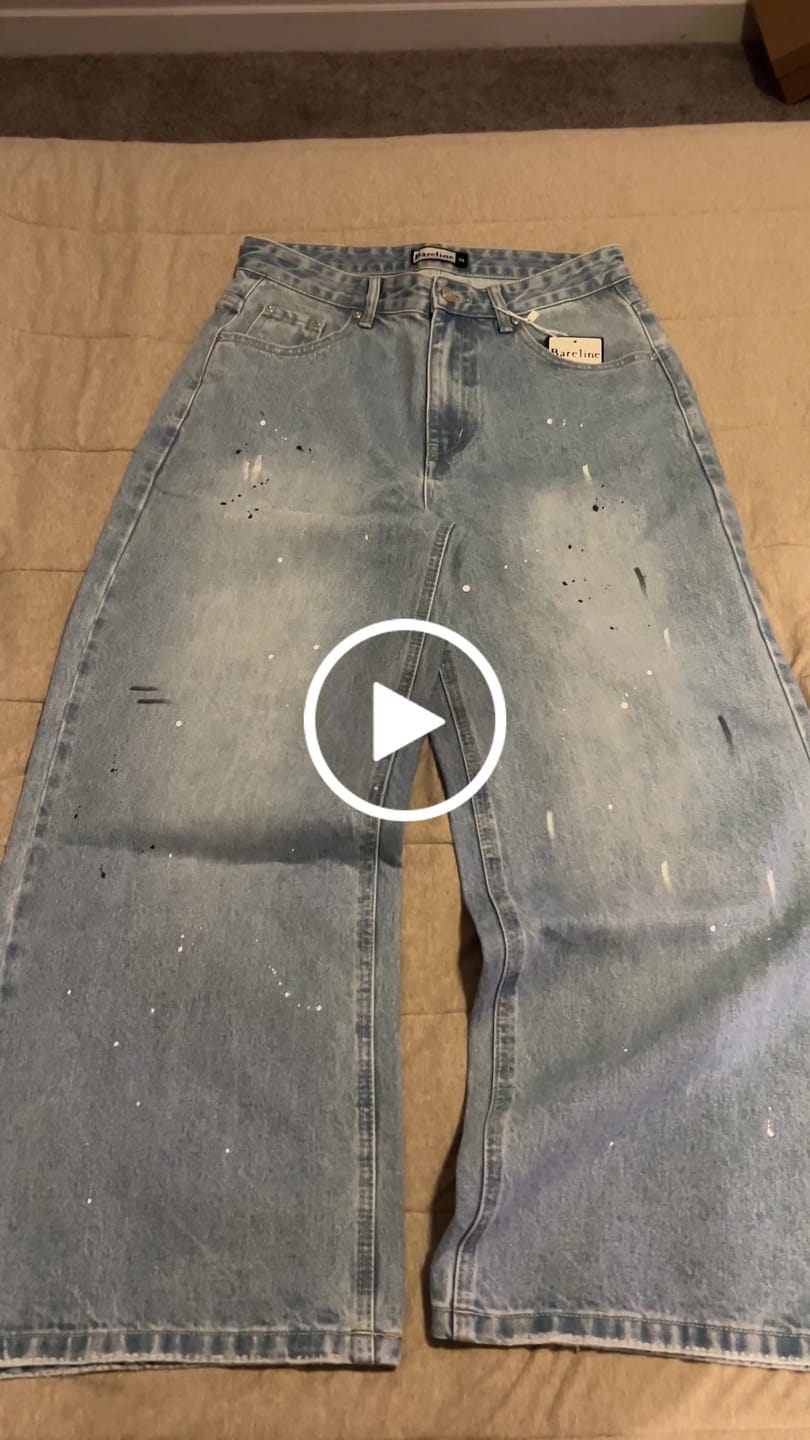 Customer video review of Paint Splatter Denim