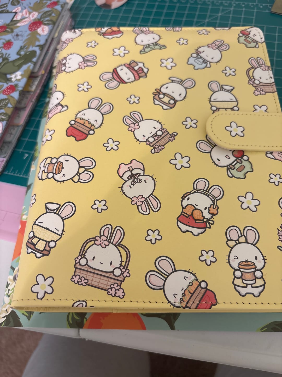 Customer photo review of Vegan Leather Binder/Planner - Cute Bunnies