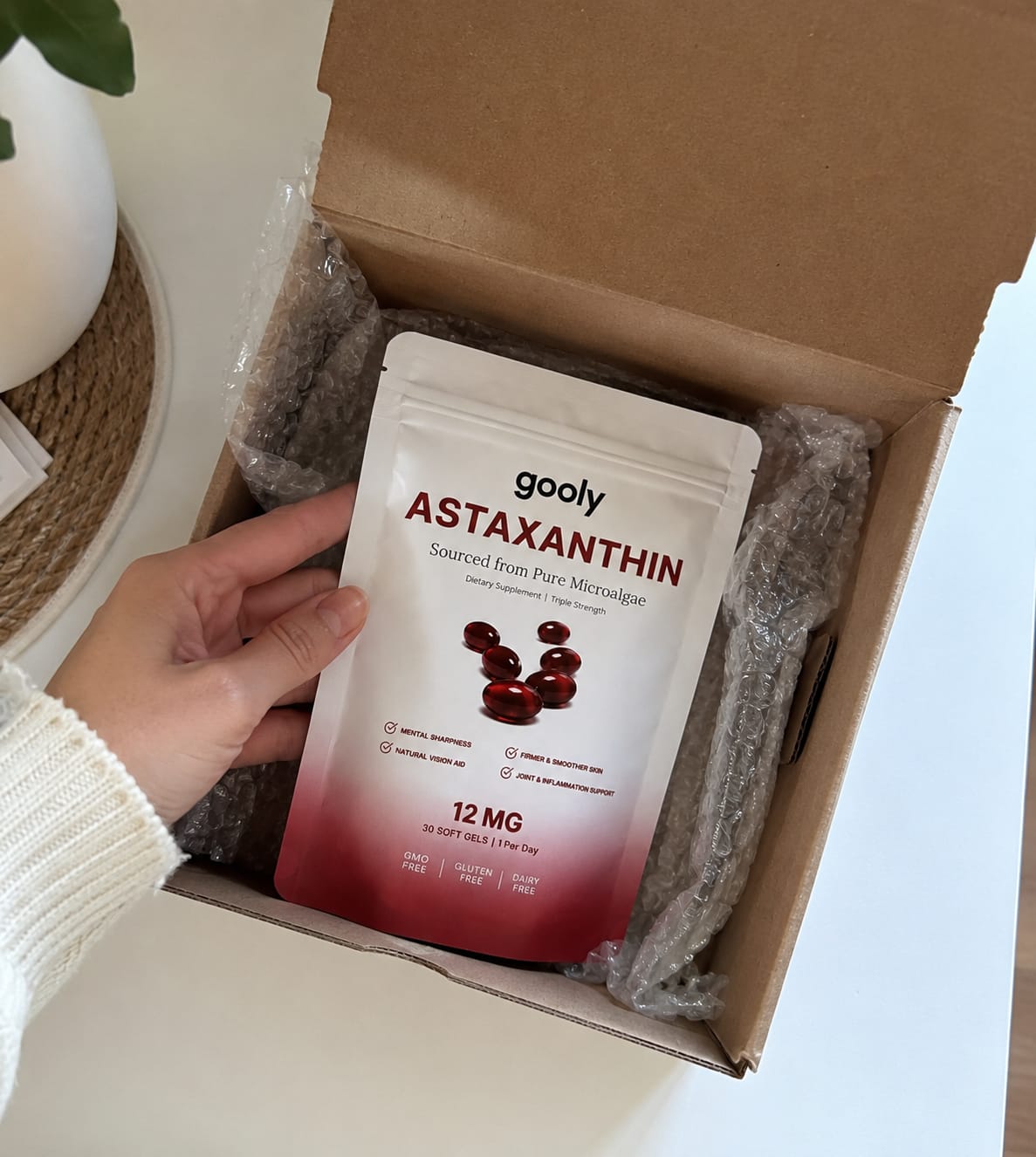Customer photo review of Astaxantina 12 mg
