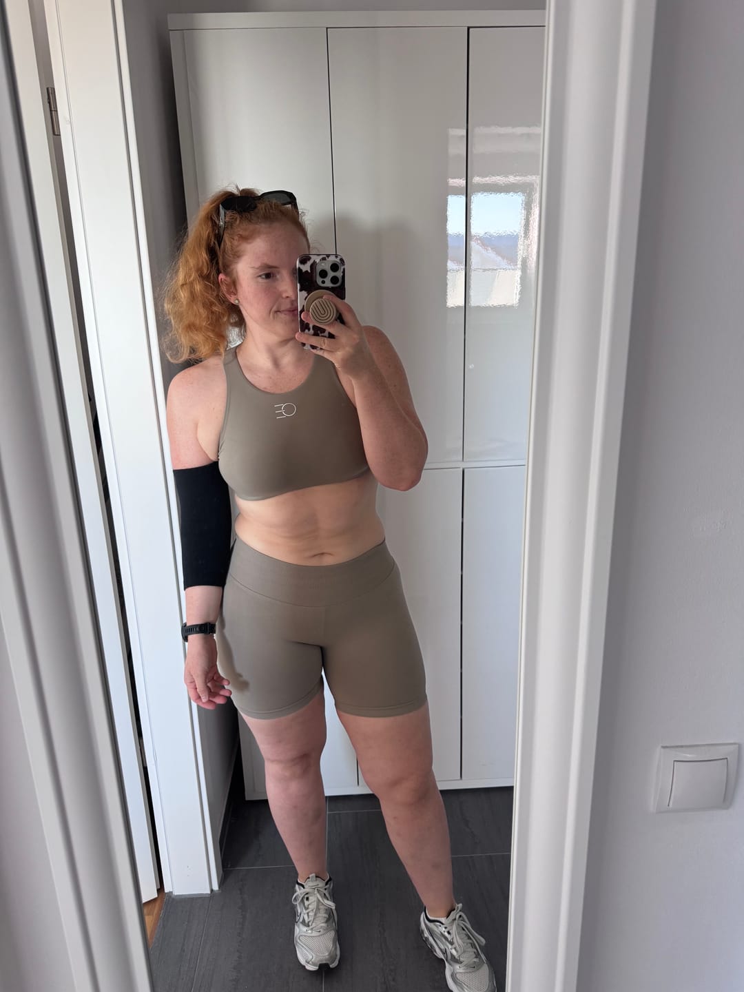 Customer photo review of DAVOMI Open Back Top - Dusk Grey