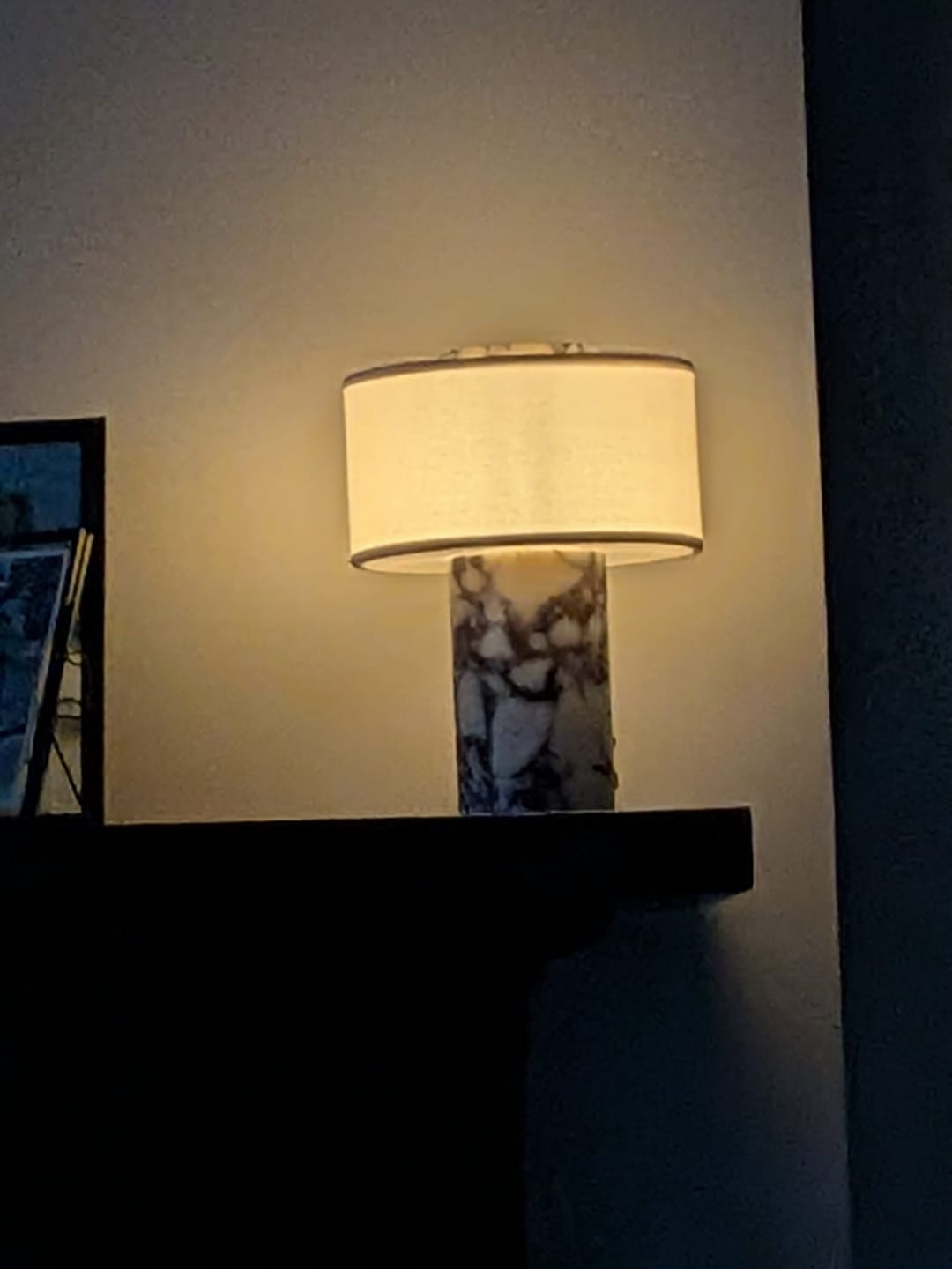 Customer photo review of Auríe Portable Lamp | Calacatta Viola