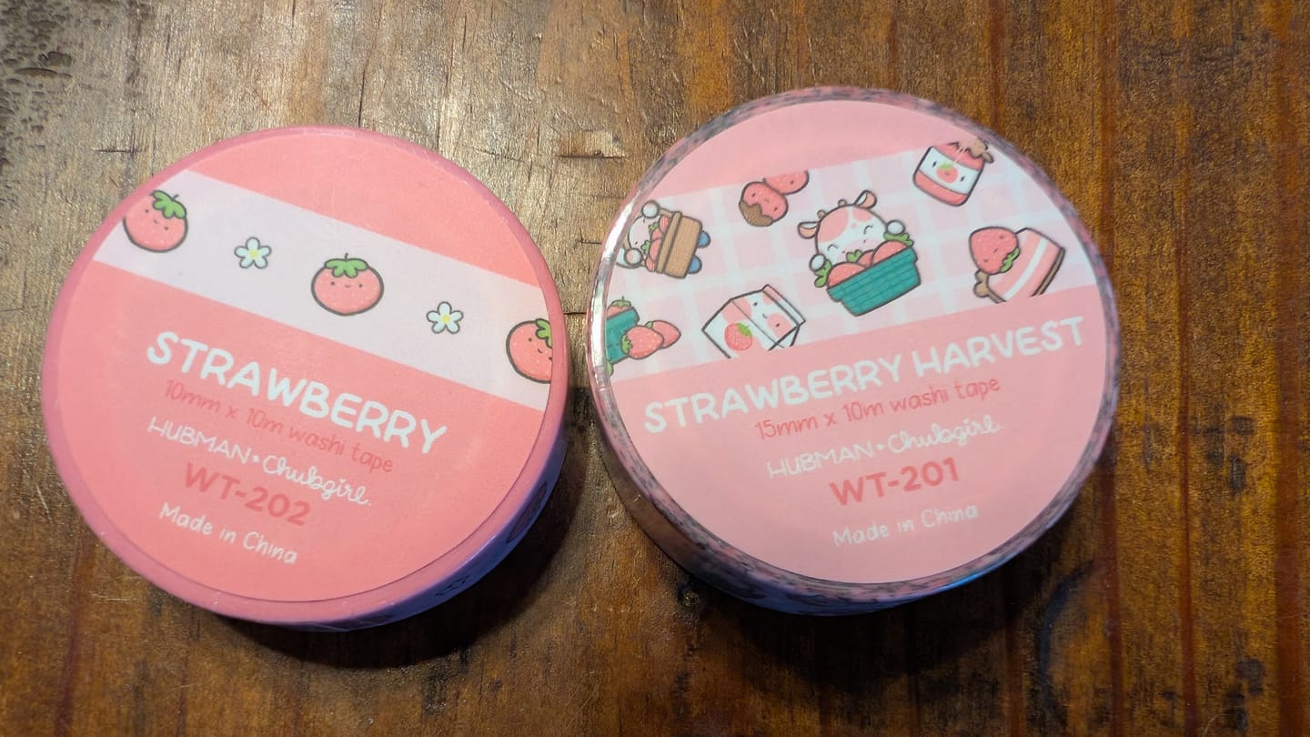 Customer photo review of Strawberry Harvest Washi Tape (Set of 2)