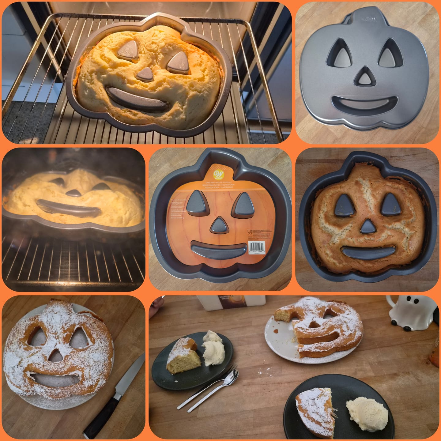 Customer photo review of Halloween Kuchenform – Wilton Jack-o’-Lantern Kürbisform