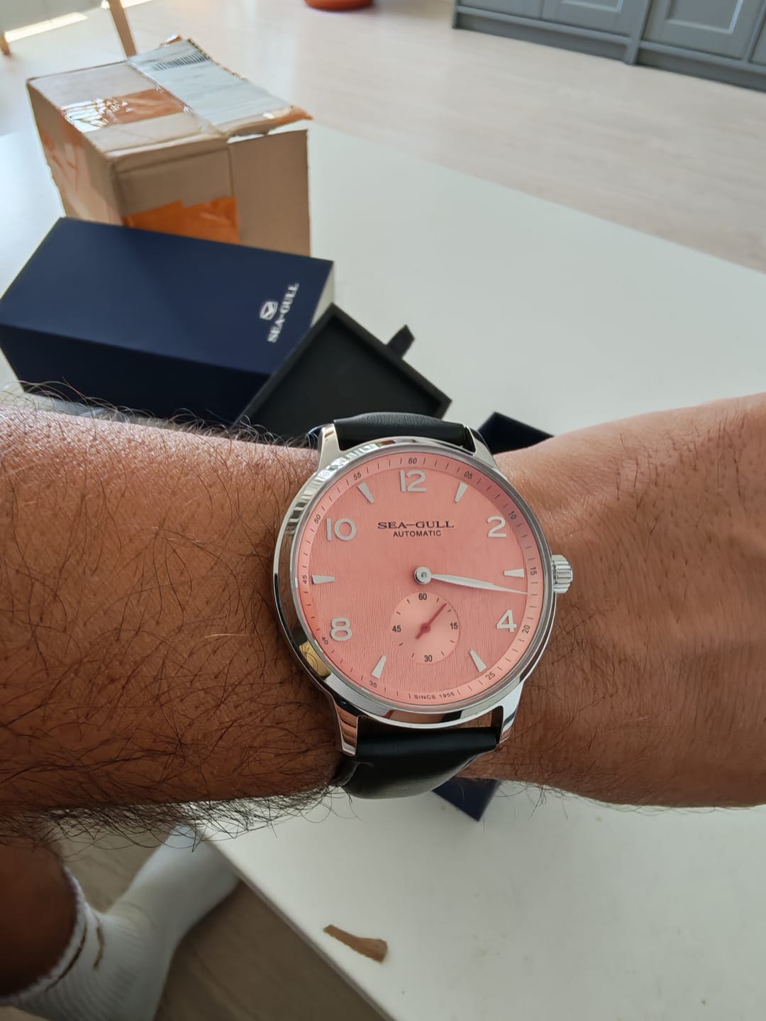 Customer photo review of Slim | Small Triple Hands | Business | Independent Sub-dial | 40mm