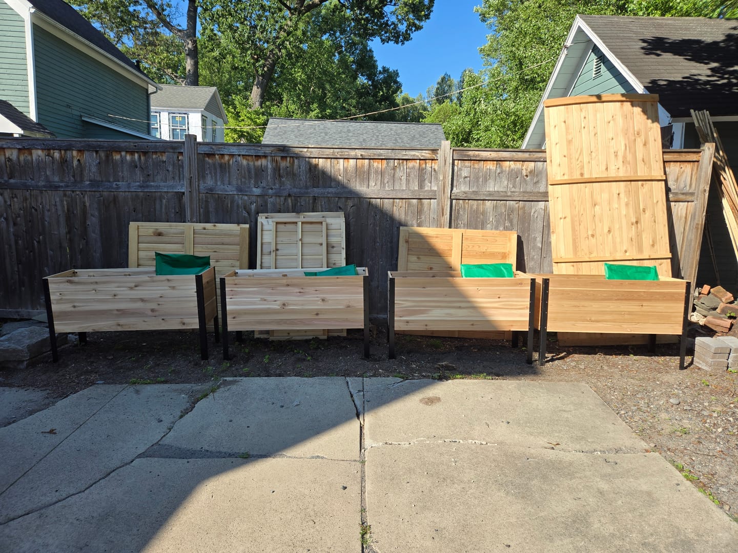 Customer photo review of 18″ x 48″ Deep Root Raised Garden Bed - 30″ TALL - Select Grade