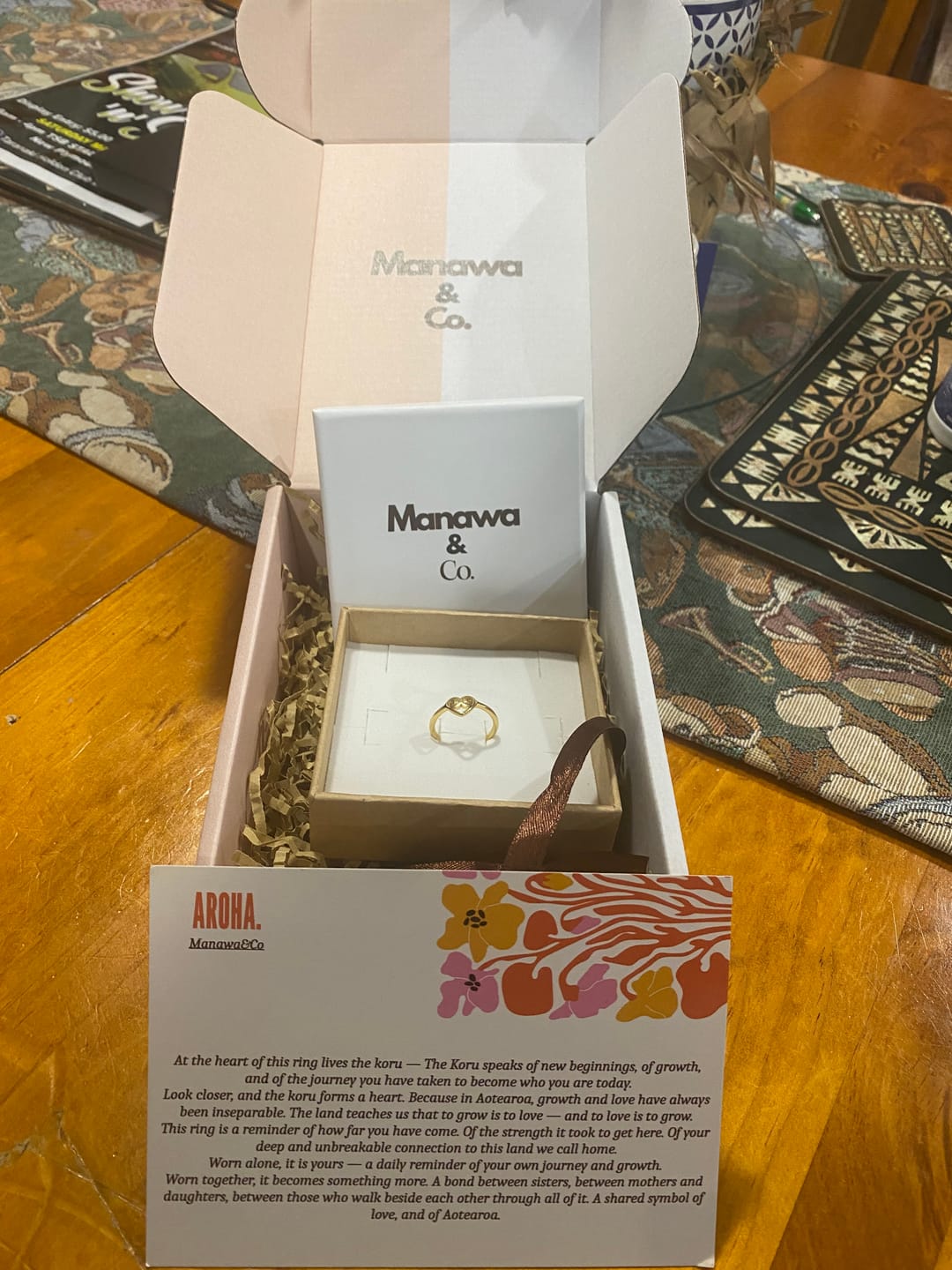 Customer photo review of Manawa & Co Aroha Heart Ring