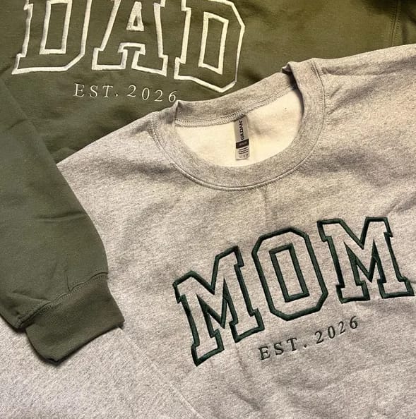 Customer photo review of Custom Embroidered Comfort Colors Grandma and Grandpa Sweatshirt, Gift for Grandma/Grandpa