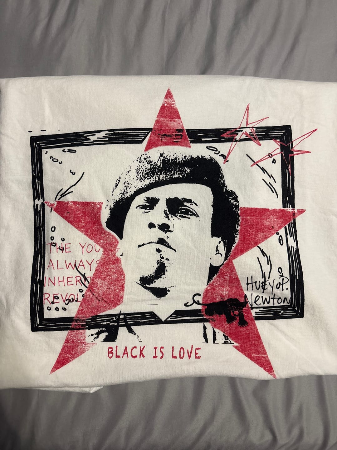 Customer photo review of BIL Huey P Tee | Cropped & Oversized Max Heavyweight 7.5 oz Shirt (White)