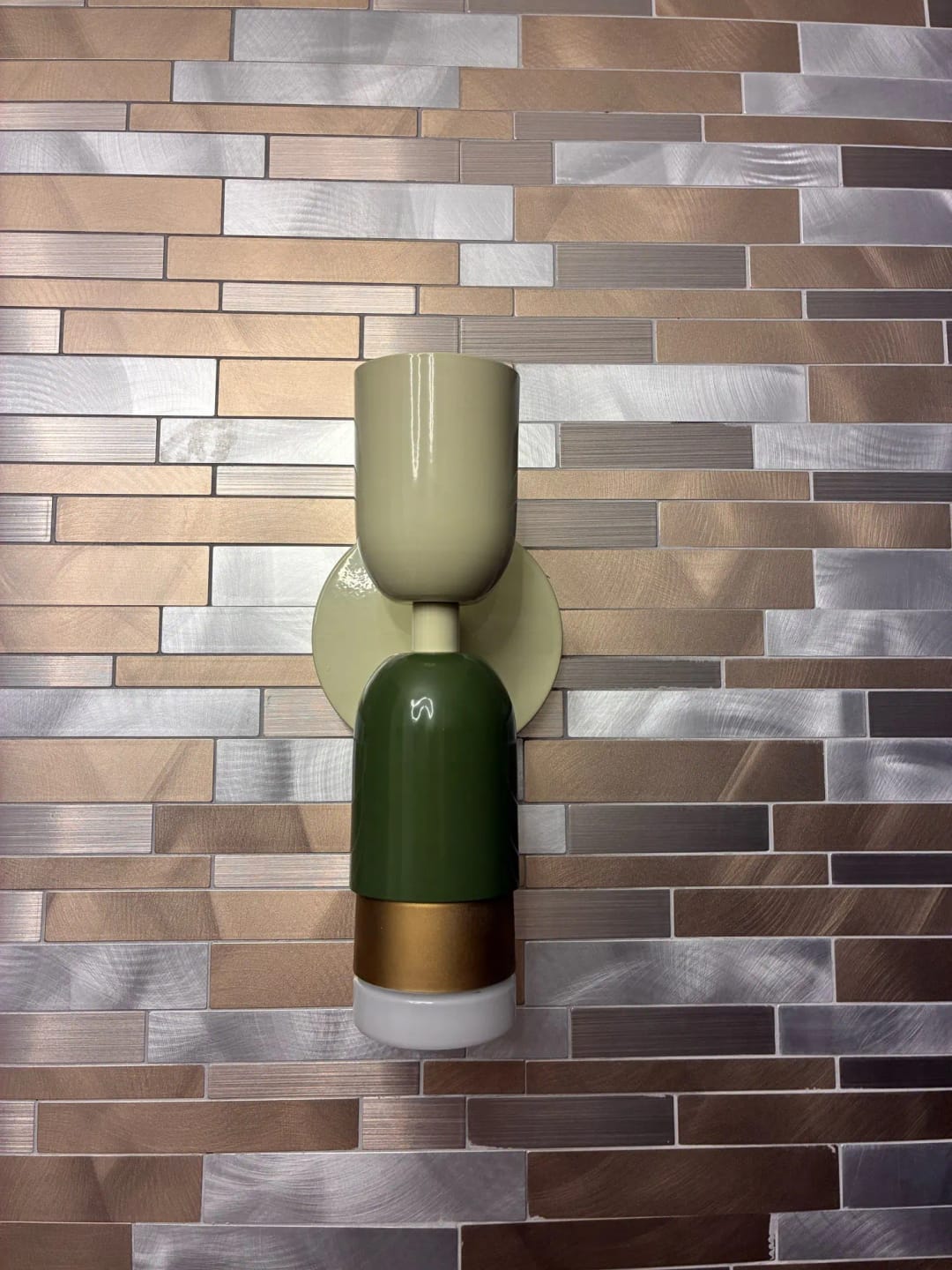 Customer photo review of Cylinder LED Wall Sconce, Two-Light Iron Fixture, Minimalist Design
