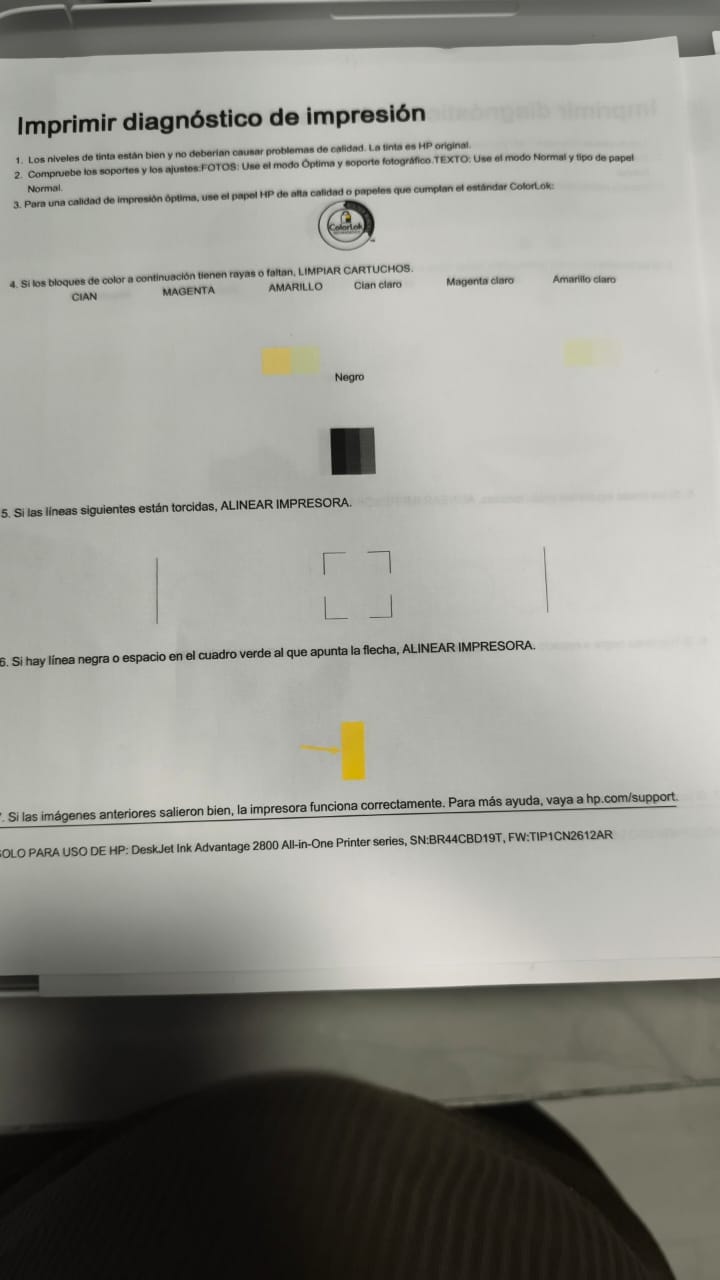 Customer photo review of Impresora HP Multifuncional DeskJet Ink Advantage 2875- Inalámbrica Wifi - 588S4A