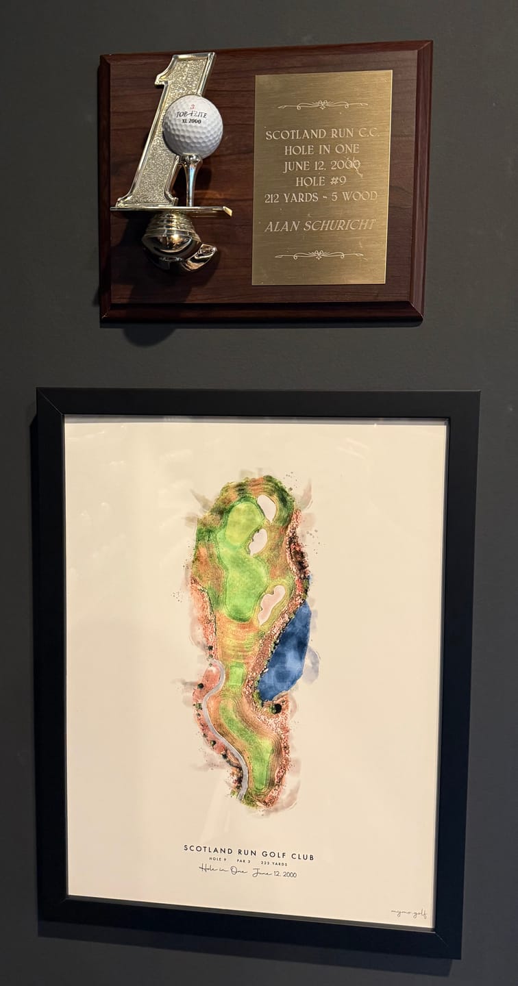 Customer photo review of Custom Golf Artwork – Personalized Print of Any Golf Course and Hole