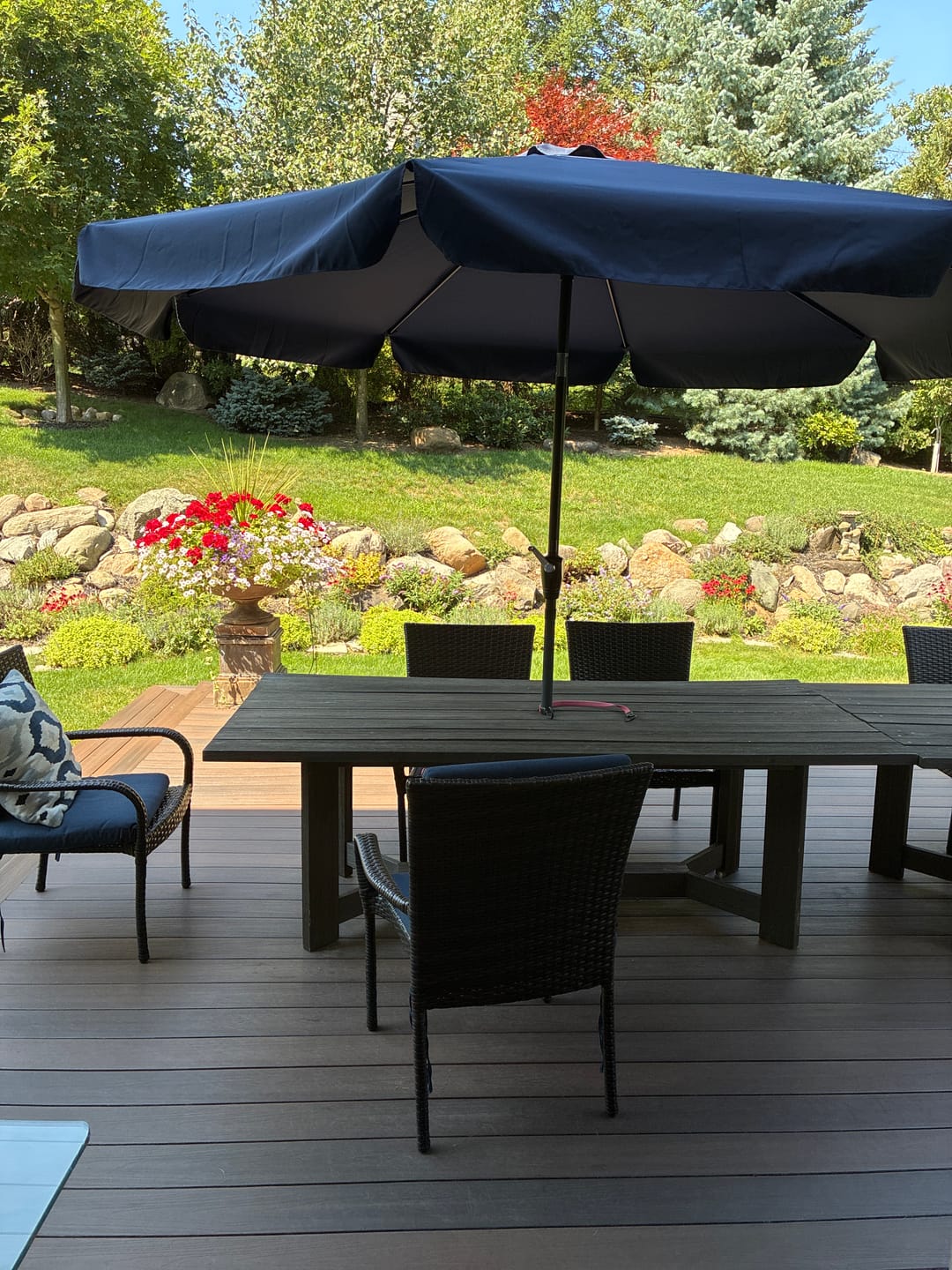 Customer photo review of MASTERCANOPY Valance Patio Umbrella 6 Ribs 8 Ribs Replacement Top Only