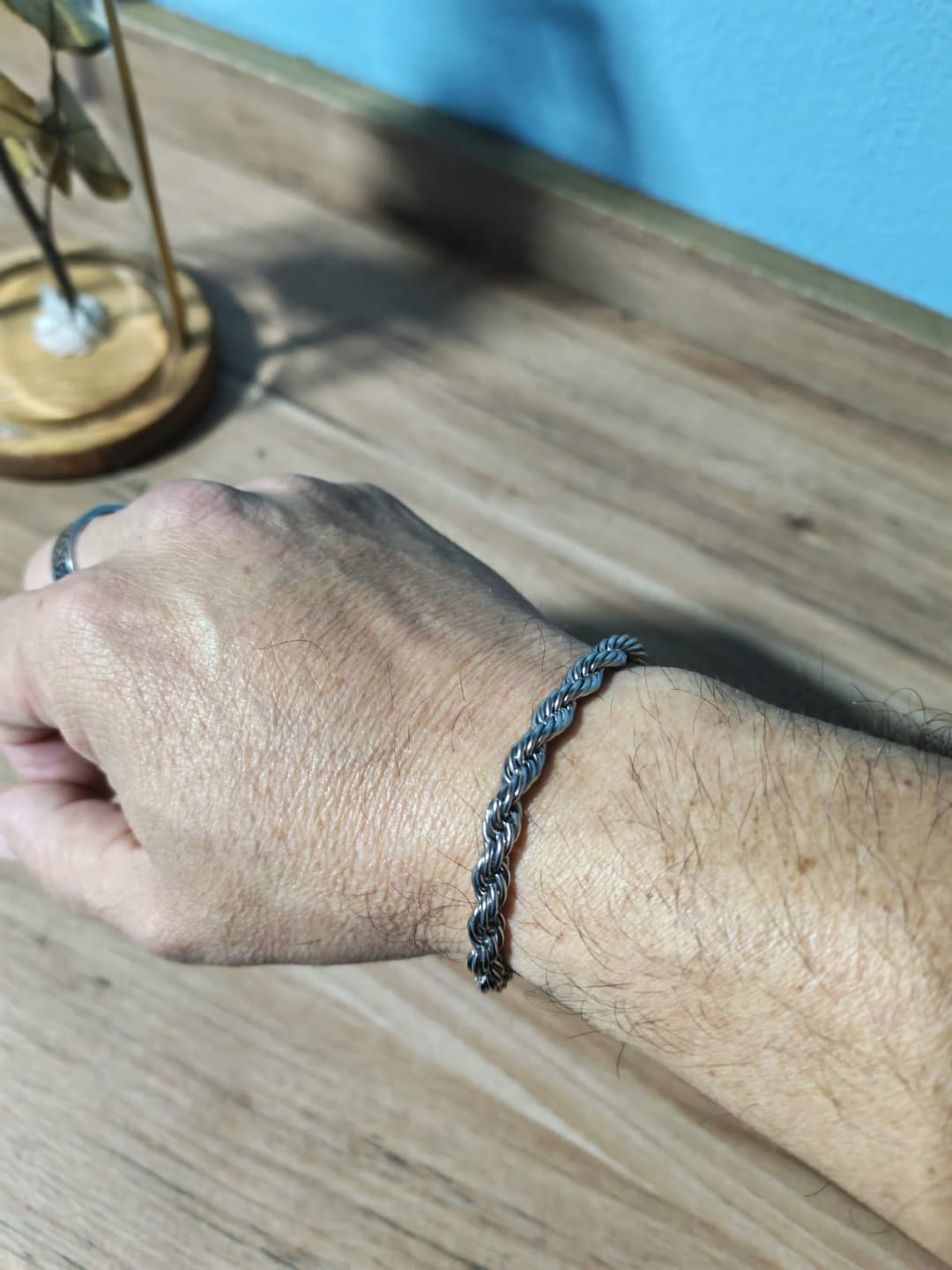 Customer photo review of Pulsera Braid Silver 6mm