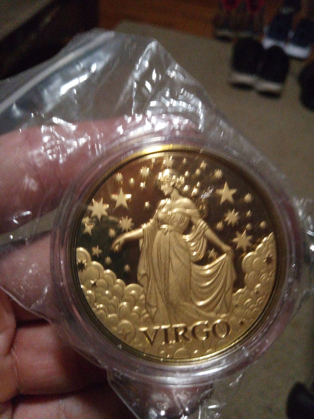 Customer photo review of 24K Yellow Gold (99.99% Gold Purity) Zodiac Sign Coin